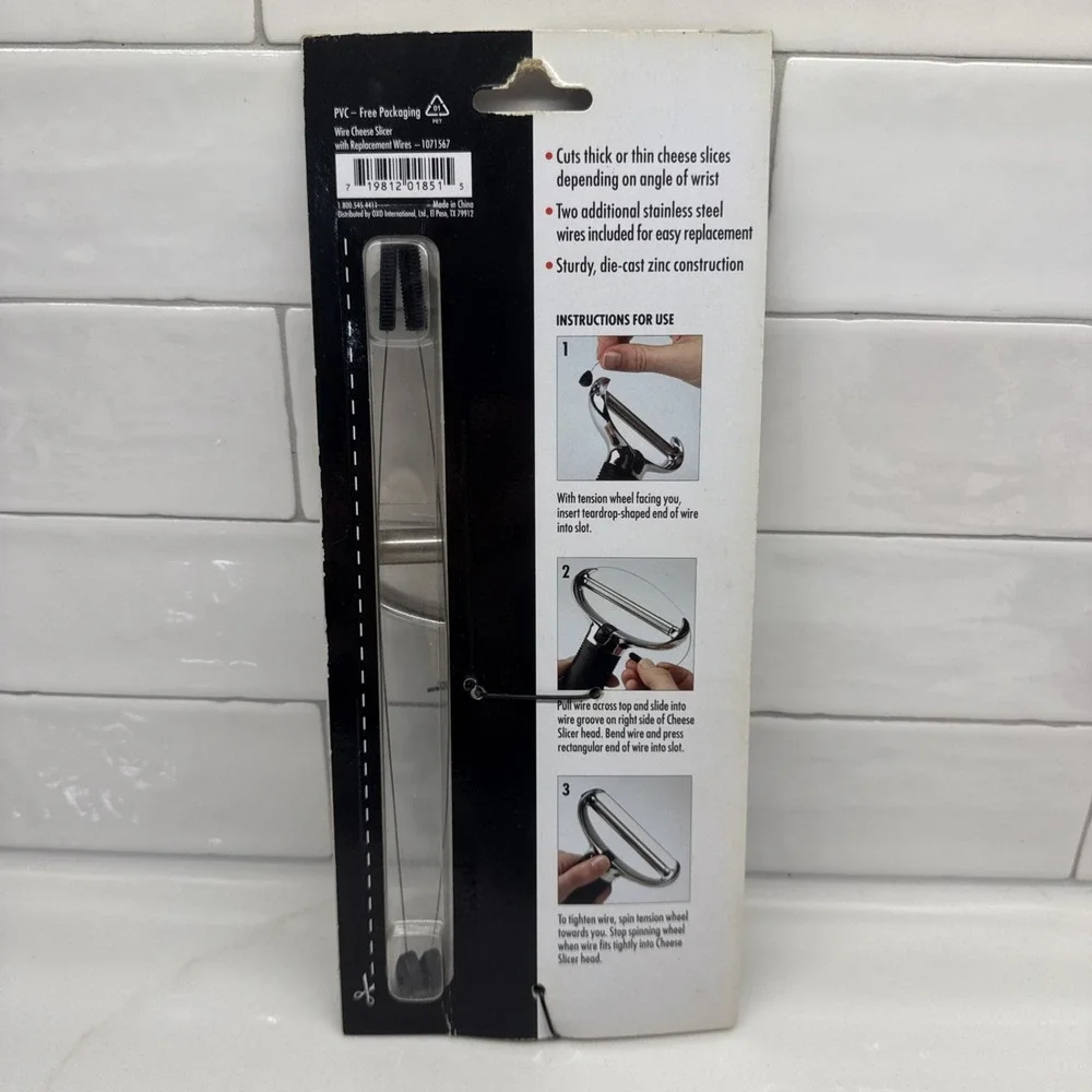 *NEW* OXO Good Grips Wire Cheese Slicer with 2 Replacement Wires Stainless Steel